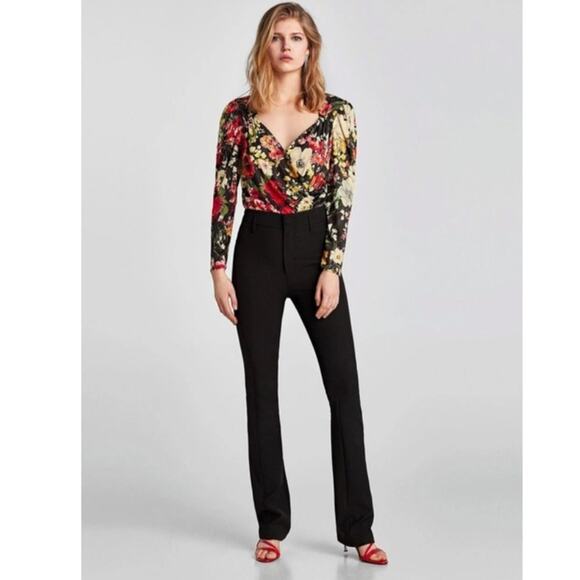 Zara Floral Bodysuit Size Small - Picture 4 of 6